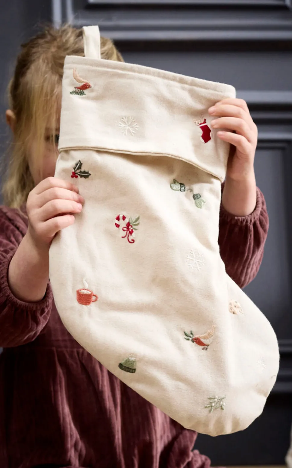 Broderet sok - Wonderful Winter