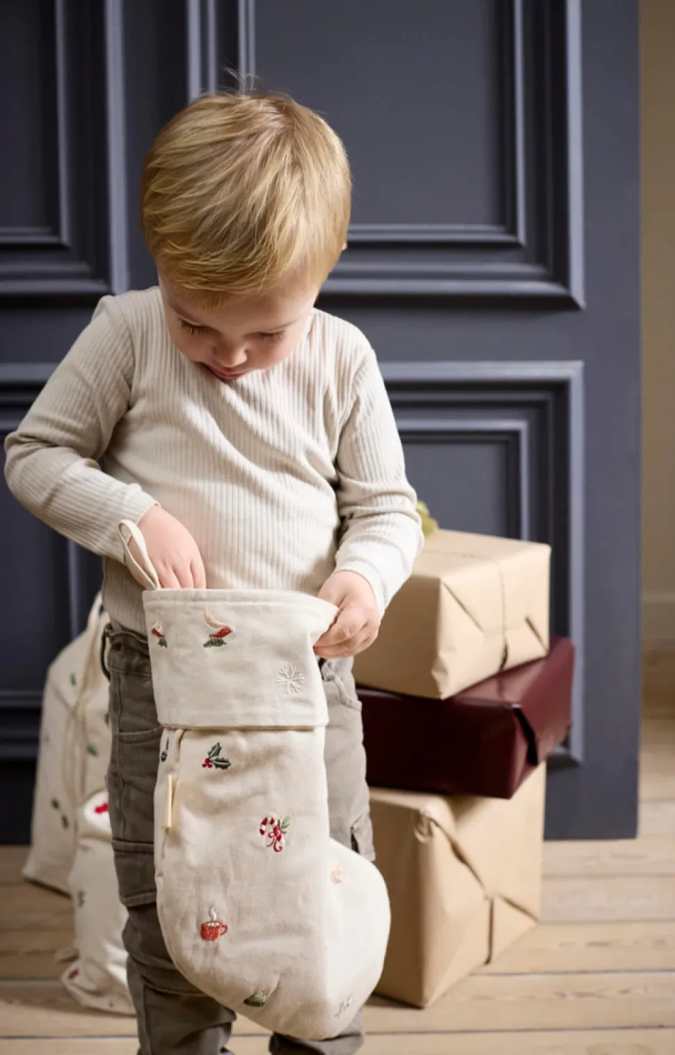 Broderet sok - Wonderful Winter