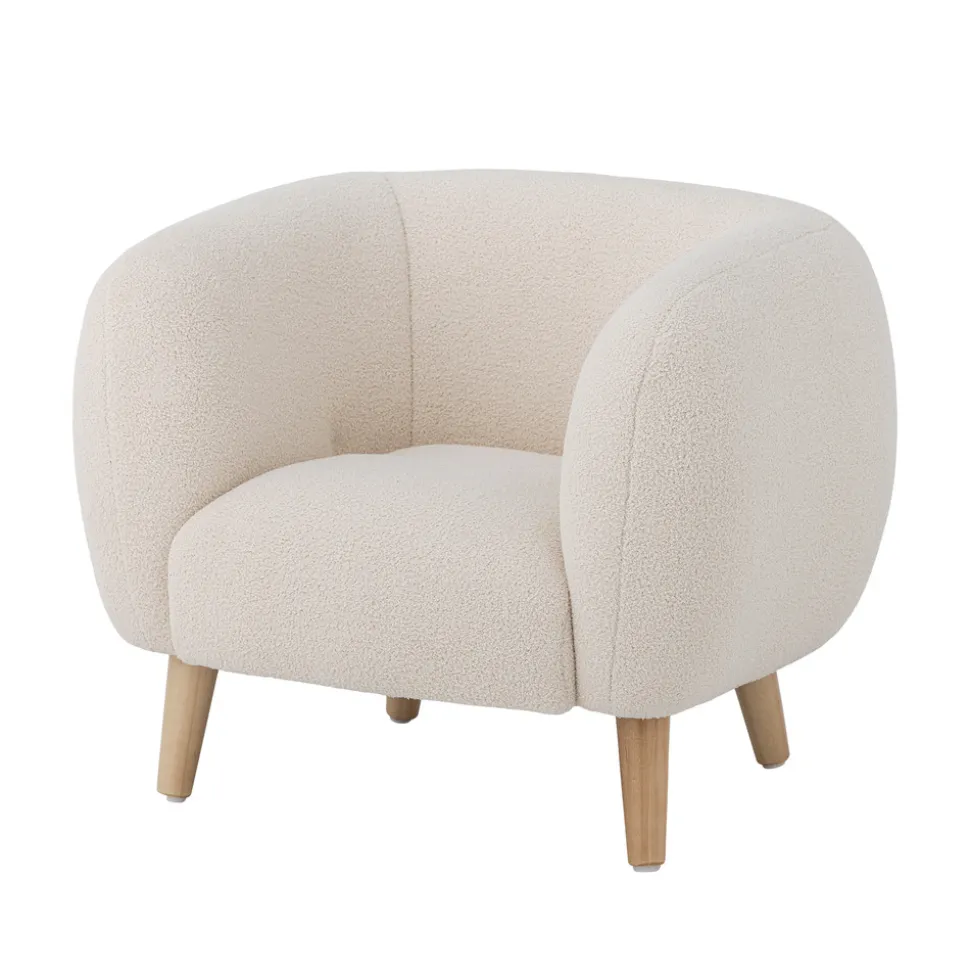 Cade Loungestol, Hvid, Polyester