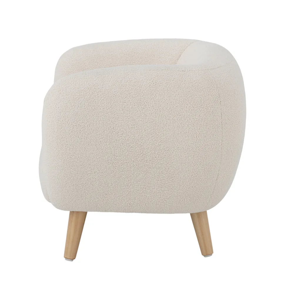 Cade Loungestol, Hvid, Polyester