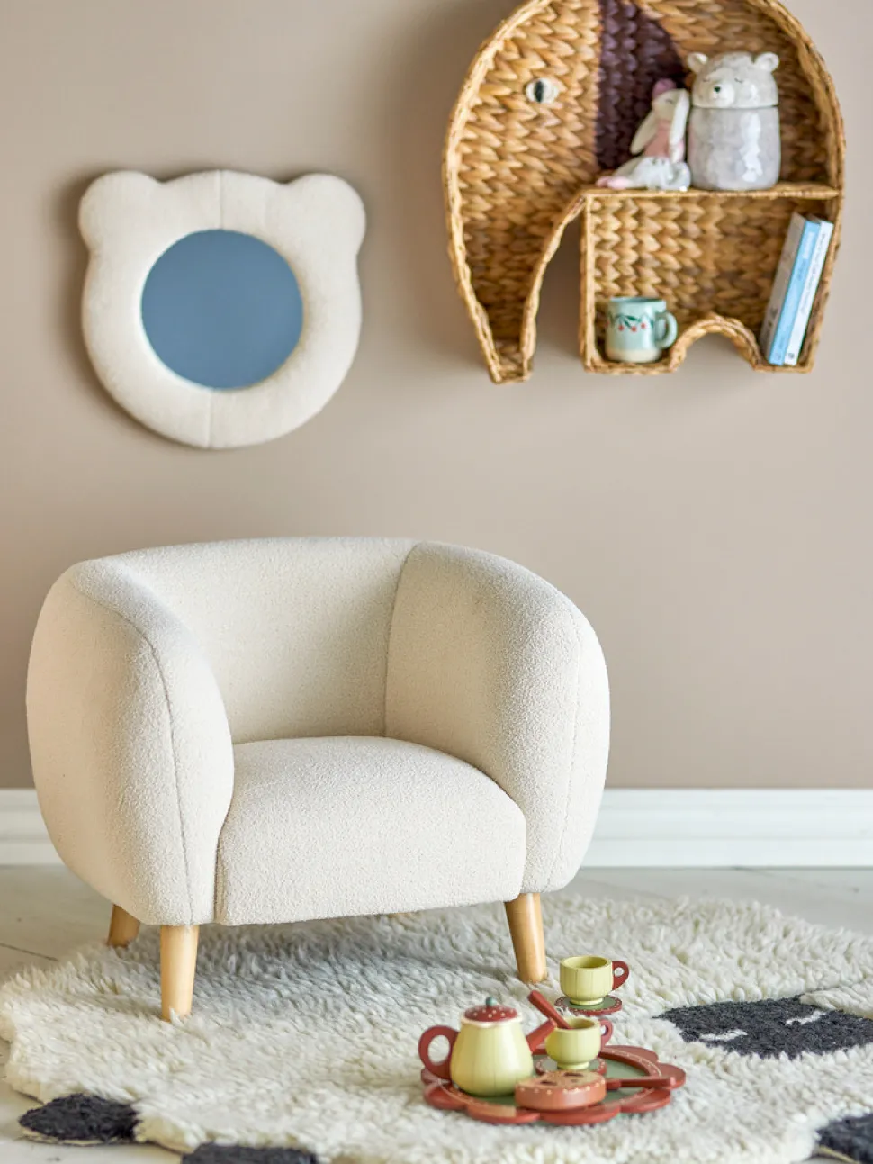 Cade Loungestol, Hvid, Polyester