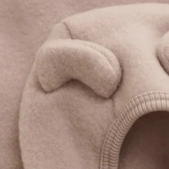 Cardigan m. Ører Uld Fleece - Mahogany Rose