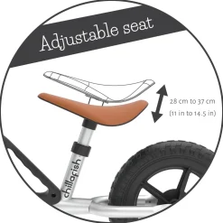 Charlie letvægts-balancecykel silver