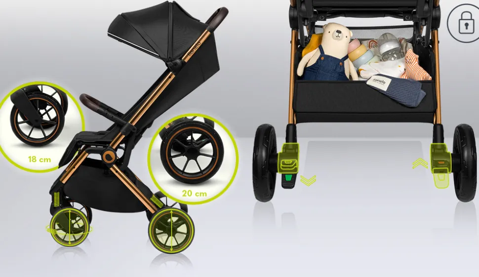 Cloe klapvogn - black onyx