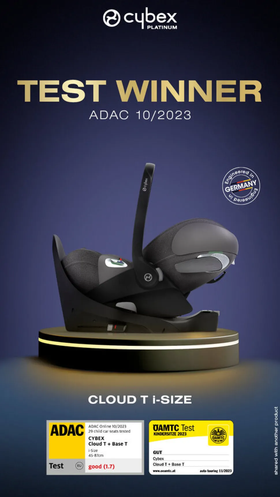 Cloud T i-Size PLUS inkl. base - peach pink