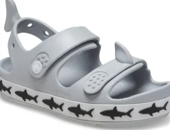 Crocband Cruiser Shark Sandal - LIGHT GREY