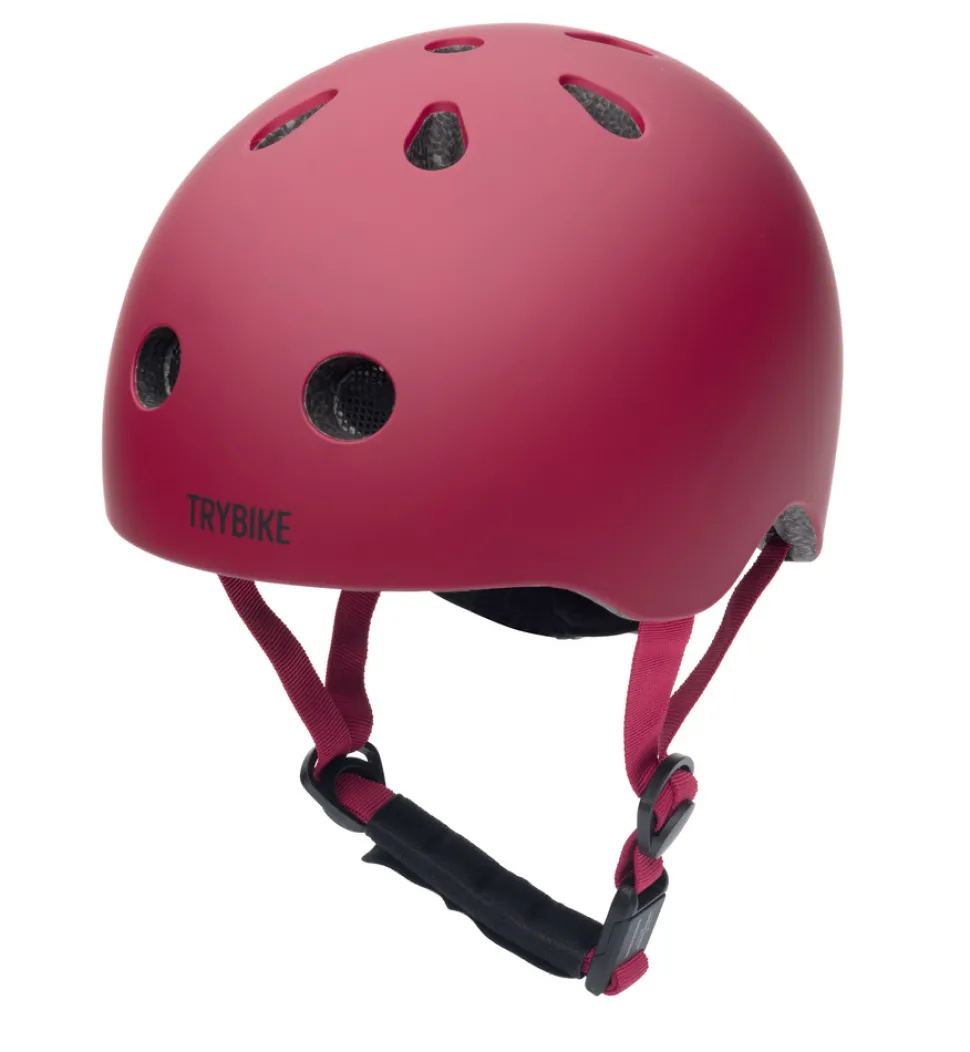 Cykelhjelm med retrolook – vintagerød XS