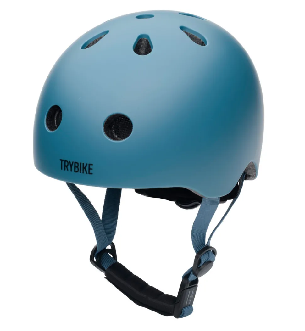 Cykelhjelm med retrolook – vintageblå XS