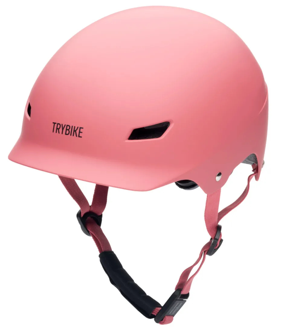 Cykelhjelm med retrolook - vintagerosa S/M