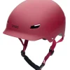 Cykelhjelm med retrolook - vintagerød S/M