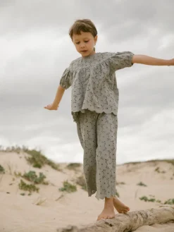 Dally brede bukser - FOREST FOG