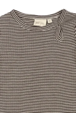 Dante Uld Body Langærmet - Coffee Bean/Dark Off White