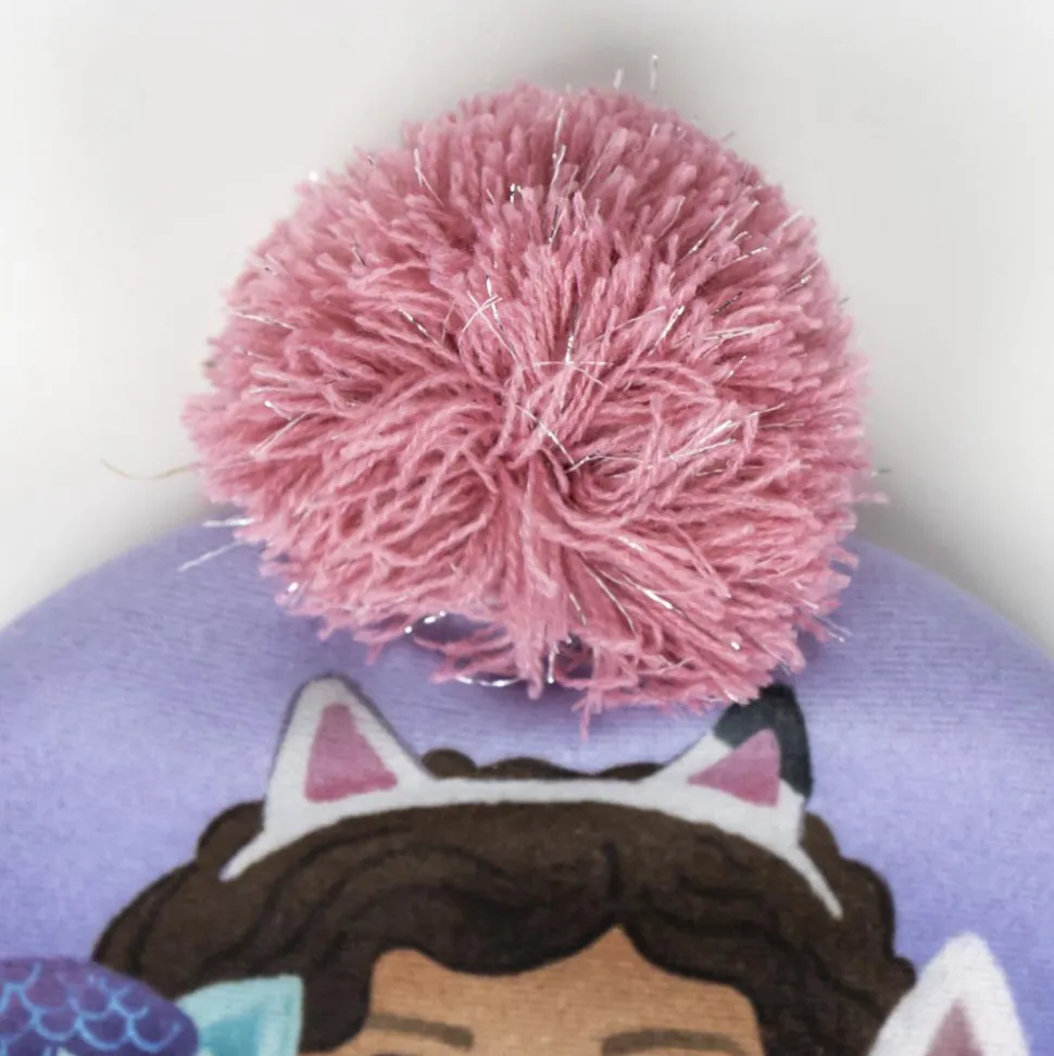 2-Delt Hue og vante sæt - Gabby's Dollhouse - LRØD/LILLA