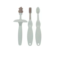 3delt trænings tandbørste sæt, blomme