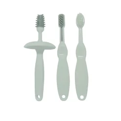 3-delt trænings tandbørste sæt, grå