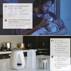 Digital flaskevarmer og sterilisator