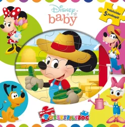 Disney Baby-Min første puslespilsbog m.5 puslespil