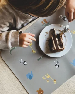 Dækkeserviet - safari oliven grå