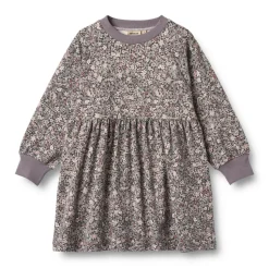 Dorthea Jersey Kjole - Purple stone flowers