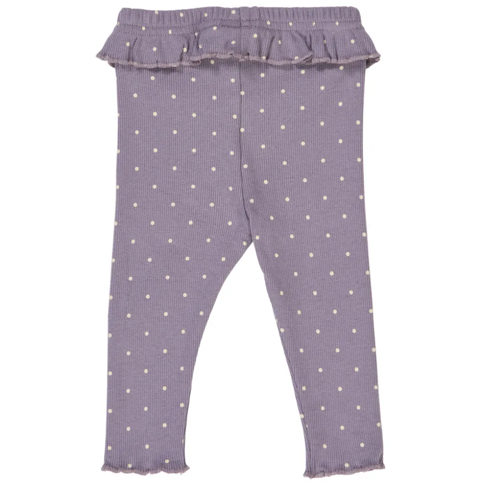 Dot Rib Leggings - Lilac fog/Oak