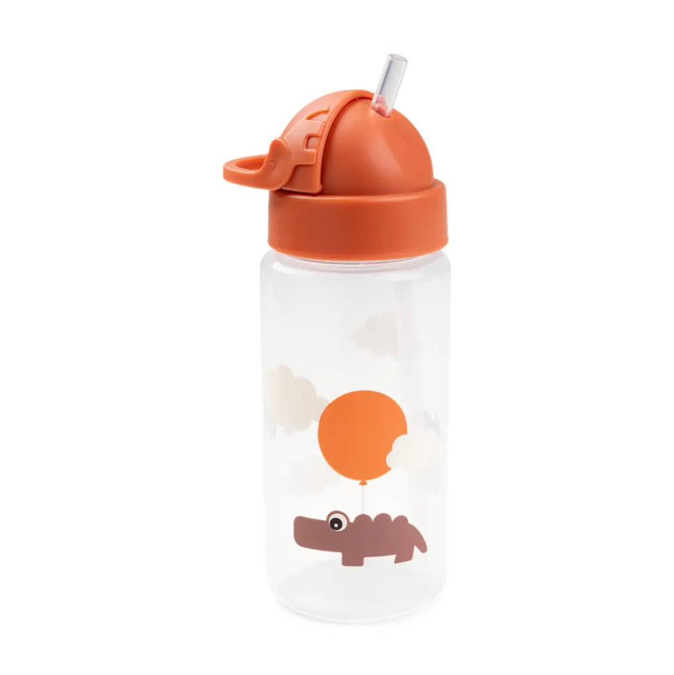 Drikkedunk m/ sugerør Happy clouds - Papaya