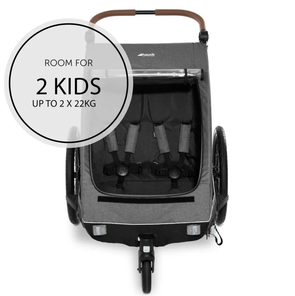 Dryk duo cykelanhænger - melange grey