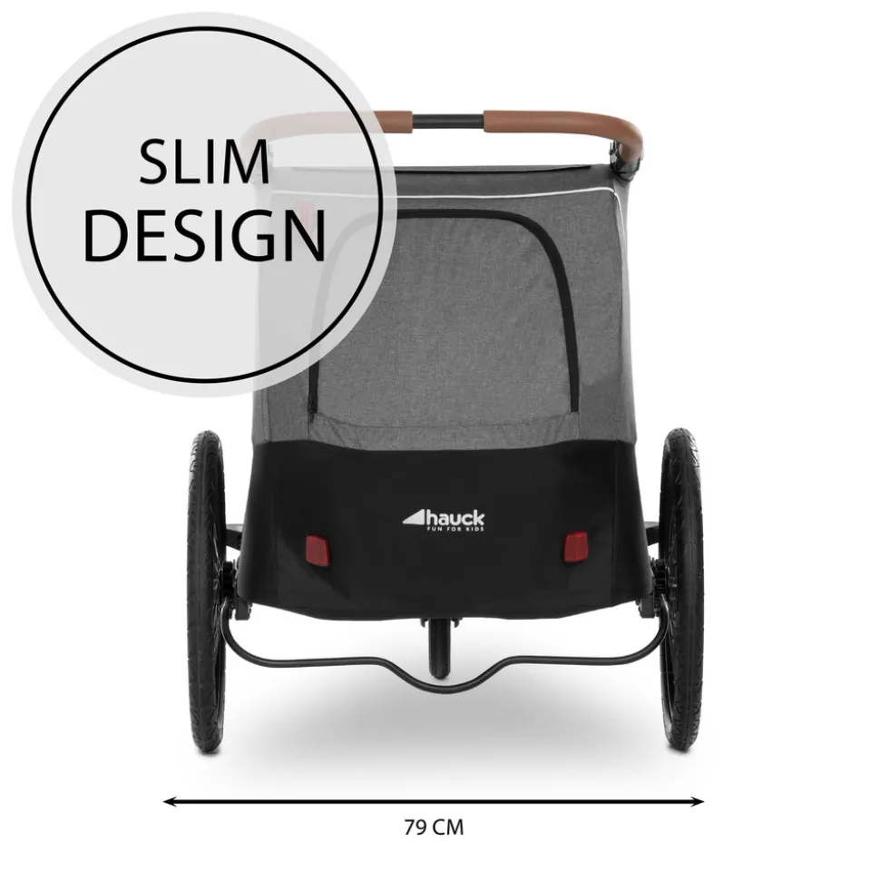 Dryk duo cykelanhænger - melange grey