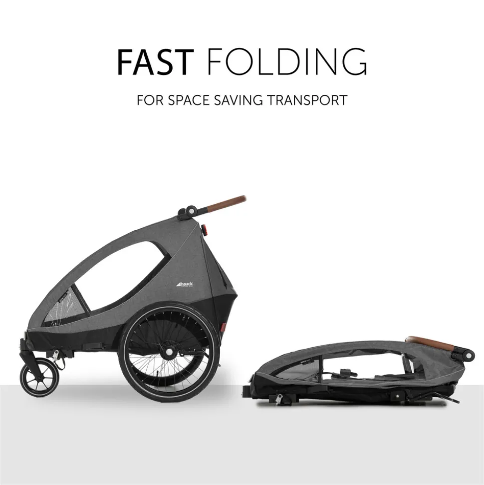 Dryk duo cykelanhænger - melange grey