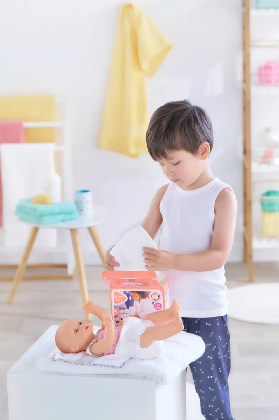 Dukketilbehør, Bleer, 36 cm