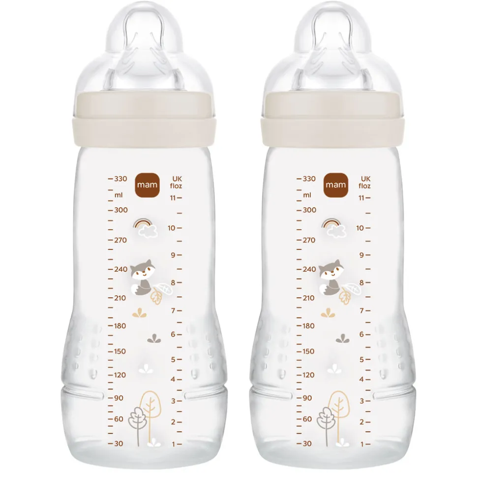 Easy Active Baby Bottle 330ml 2pk Neutral