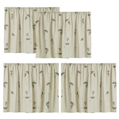 ECO Comfort halvhøj seng hvid, med forhæng grøn