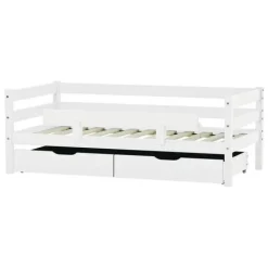 ECO Comfort Juniorseng hvid, med sengehest, skuffesæt og madras