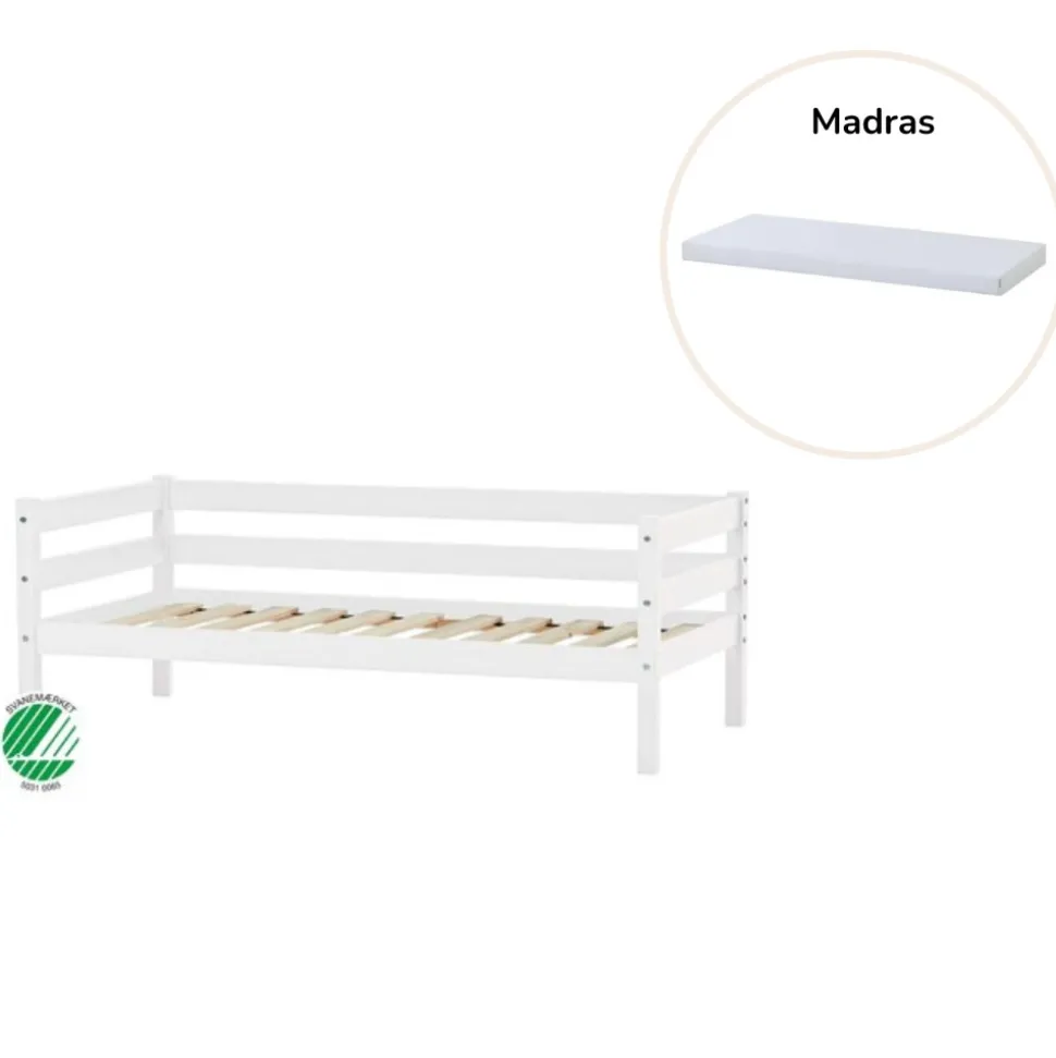 ECO Comfort Juniorseng med madras - 70x160 cm. - hvid