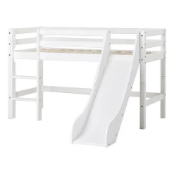 ECO Dream Halvhøj seng 70x160 cm. med Rutsjebane - hvid