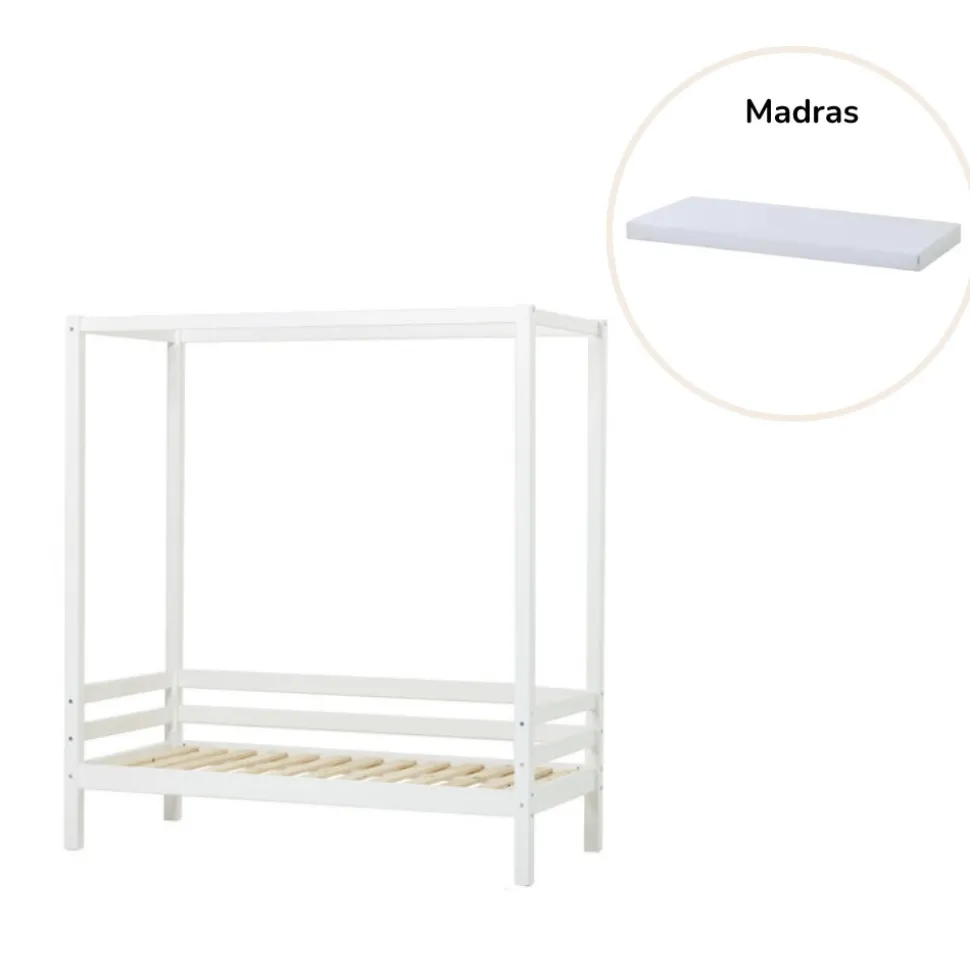 ECO Dream Himmelseng med madras 70x160 cm. - hvid