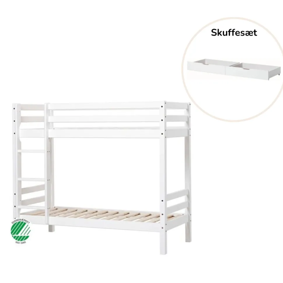 ECO Dream køjeseng hvid, med skuffesæt