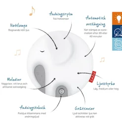 Elefanten Emmy, natlampe m. musik