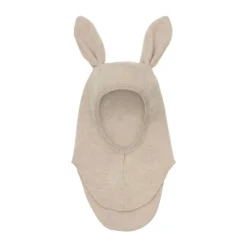 Elefanthue m. Ører Uld Fleece - Camel Melange