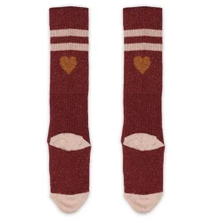 Elga Glimmer Knæ Strømper med hjerte - 1451