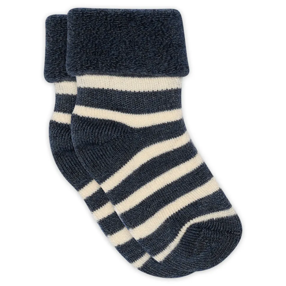 Elis baby strømper - Dark Denim Melange