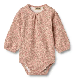 Elmine Body Langærmet - Rose dust flower meadow