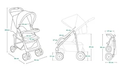 Emma Plus klapvogn - stone