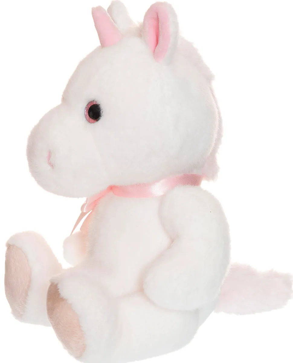 Enhjørningen Elsie, plysdyr hvid, 20 cm
