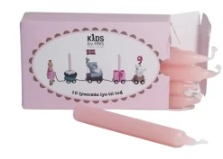 Fødselsdagslys Lyserød 10 stk