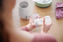 Flaskevarmer, ensartet opvarmning, 3 min.