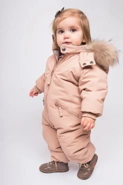 Flyverdragt w/fur - Mahogany rose