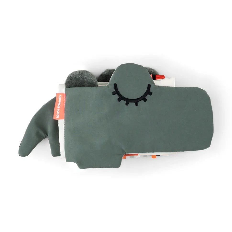 Folde-ud stofbog Croco Grøn