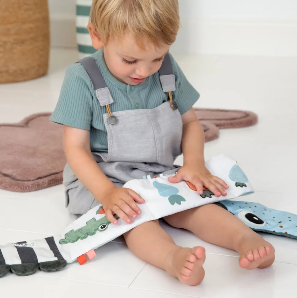 Folde-ud stofbog Croco Grøn