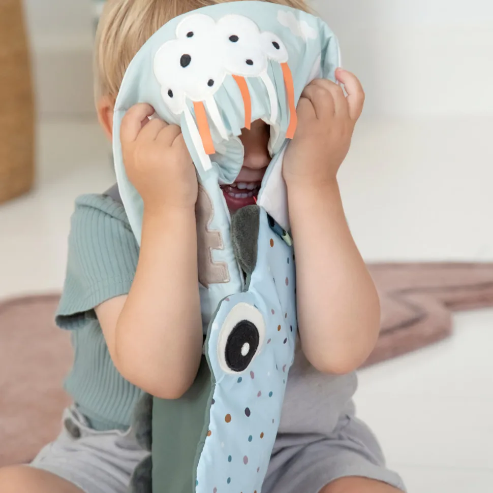 Folde-ud stofbog Croco Grøn