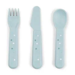 Foodie bestiksæt Happy dots Blå